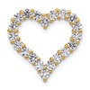 14k 1 carat Lab Grown Diamond VS/SI+ G+ Complete Heart Chain Slide Pendant