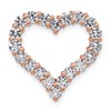 14k Rose Gold 1 1/2 carat Lab Grown Diamond VS/SI+ G+ Complete Heart Chain Slide Pendant