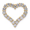 14k 1 1/2 carat Lab Grown Diamond VS/SI+ G+ Complete Heart Chain Slide Pendant