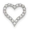 14k White Gold 2 carat Lab Grown Diamond VS/SI+ G+ Complete Heart Chain Slide Pendant