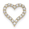 14k 2 carat Lab Grown Diamond VS/SI+ G+ Complete Heart Chain Slide Pendant