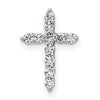 14k White Gold 1/5 carat Lab Grown Diamond VS/SI+ G+ Complete Cross Chain Slide Pendant