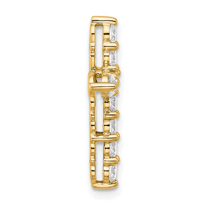 14k 1 carat Lab Grown Diamond VS/SI+ G+ Complete Cross Chain Slide Pendant