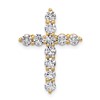 14k 1 1/2 carat Lab Grown Diamond VS/SI+ G+ Complete Cross Chain Slide Pendant