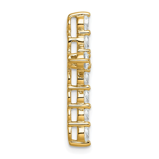 14k 2 carat Lab Grown Diamond VS/SI+ G+ Complete Cross Chain Slide Pendant