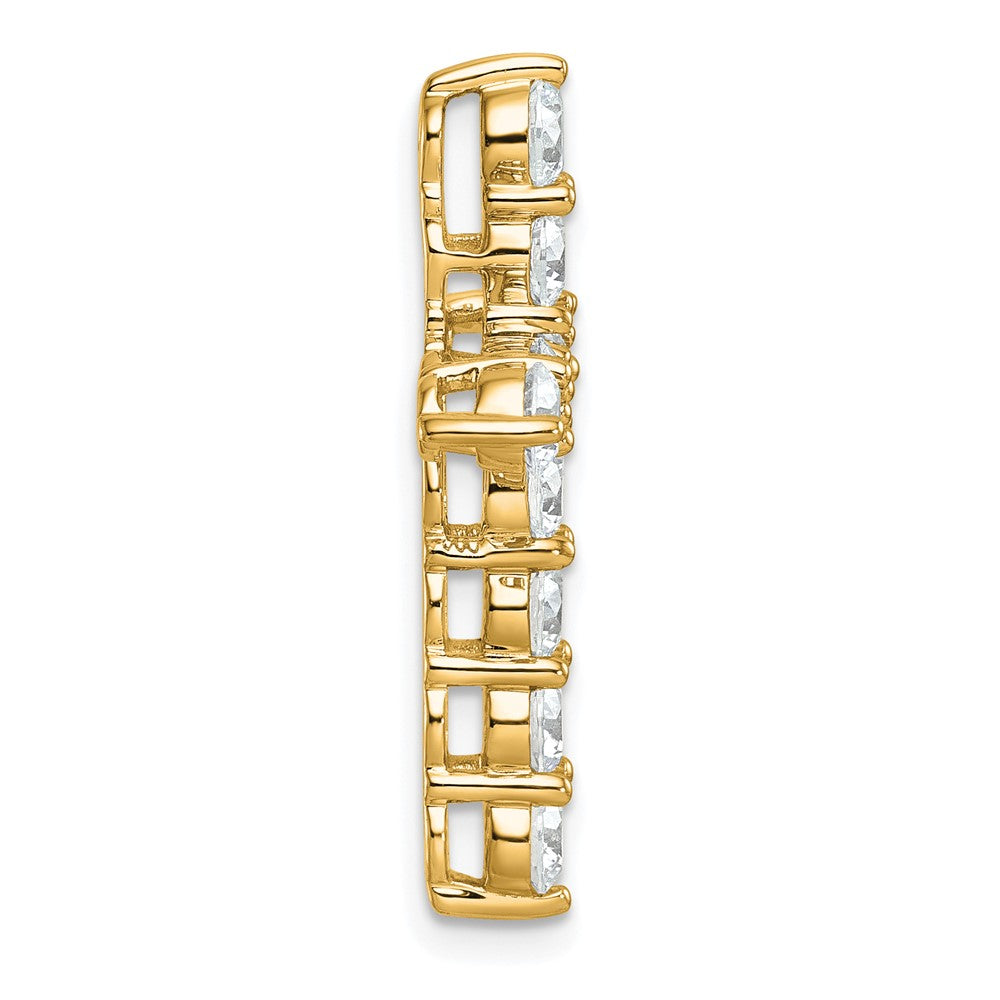 14k 3 carat Lab Grown Diamond VS/SI+ G+ Complete Cross Chain Slide Pendant