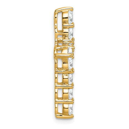 14k 3 carat Lab Grown Diamond VS/SI+ G+ Complete Cross Chain Slide Pendant
