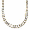 14k 29 1/6 carat Lab Grown Diamond VS/SI+ G+ Complete 17 inch Emerald Graduated Tennis Necklace