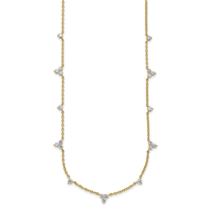 14k 1 3/4 carat Lab Grown Diamond VS/SI+ G+ Eleven Station 18 inch Necklace