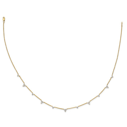 14k 1 3/4 carat Lab Grown Diamond VS/SI+ G+ Eleven Station 18 inch Necklace