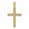 True Origin 14K Yellow Gold 3/4 carat Lab Grown Diamond VS+ F+ Complete Cross Pendant