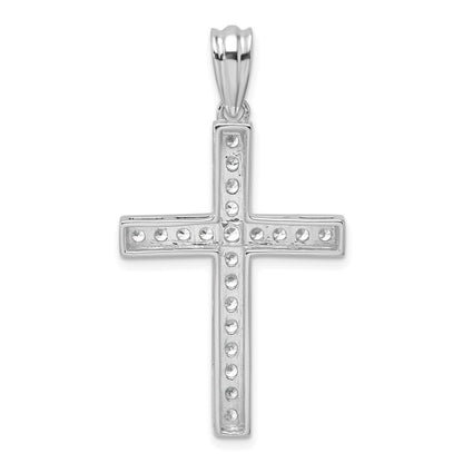 True Origin 14K White Gold 3/4 carat Lab Grown Diamond VS+ F+ Complete Cross Pendant