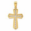 True Origin 14K Yellow Gold 1 carat Lab Grown Diamond VS+ F+ Complete Cross Pendant