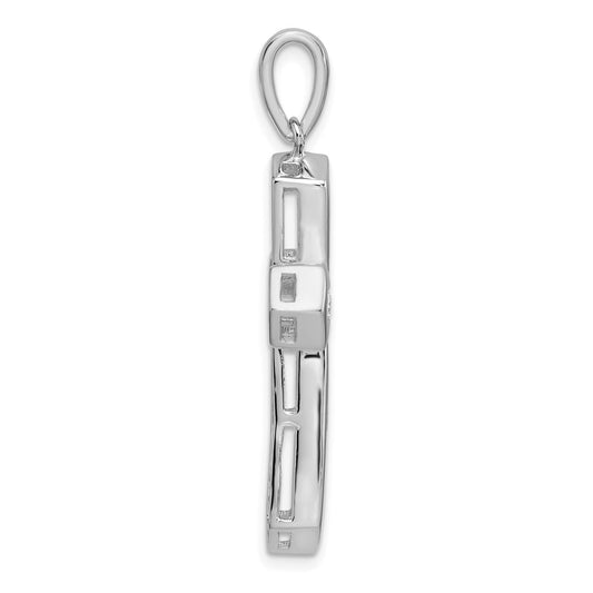 True Origin 14K White Gold 1 carat Lab Grown Diamond VS+ F+ Complete Cross Pendant