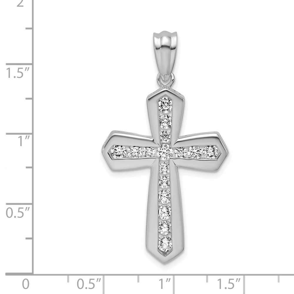 True Origin 14K White Gold 1 carat Lab Grown Diamond VS+ F+ Complete Cross Pendant