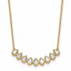 True Origin 14K Yellow Gold 1 carat Lab Grown Diamond VS+ F+ 18 in Complete Fashion Bar Necklace