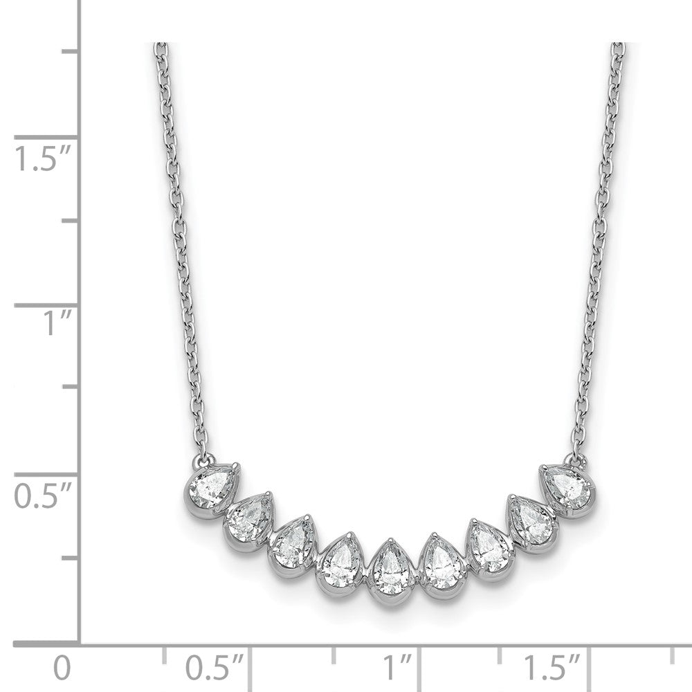 True Origin 14K White Gold 1 carat Lab Grown Diamond VS+ F+ 18 in Complete Fashion Bar Necklace