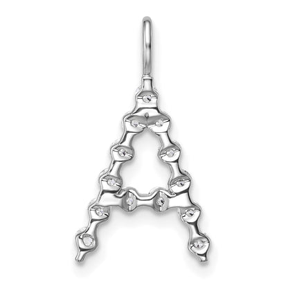 True Origin 14K White Gold 3/8 carat Lab Grown Diamond VS+ F+ Complete Alphabet A Pendant