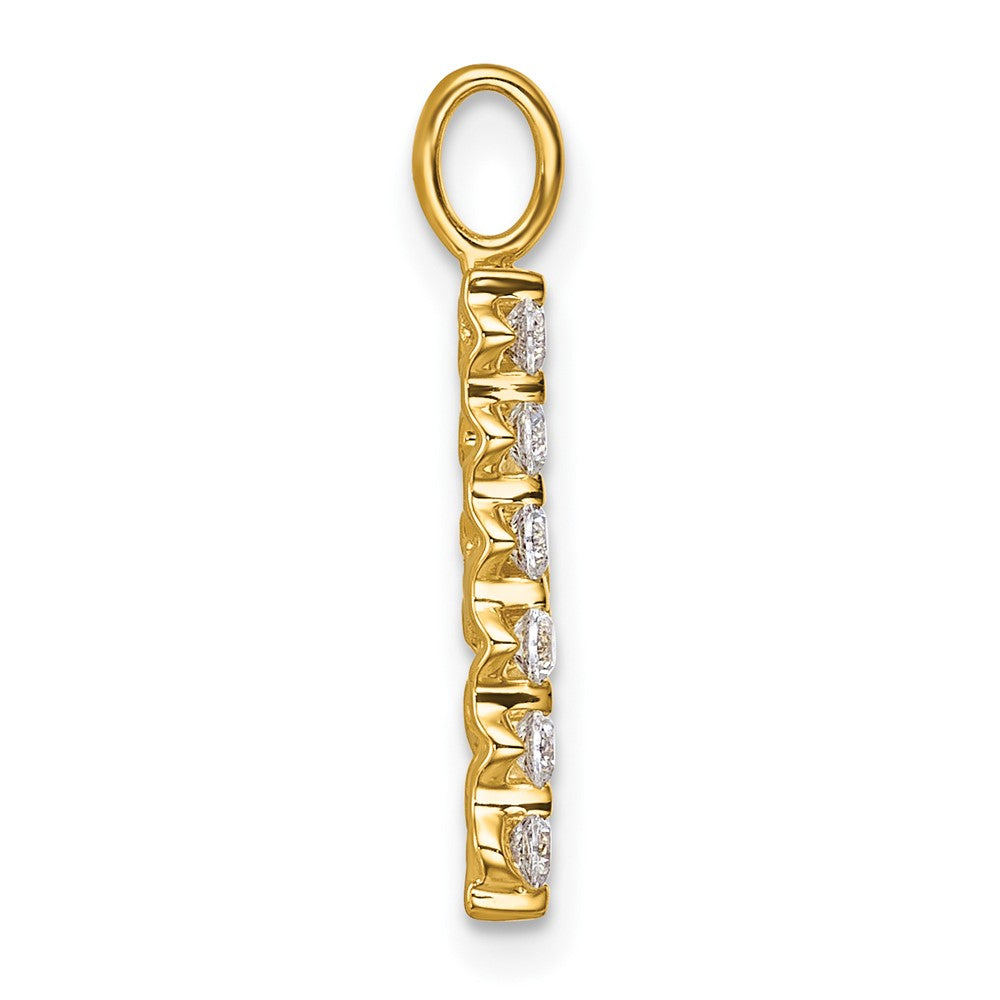 True Origin 14K Yellow Gold 1/2 carat Lab Grown Diamond VS+ F+ Complete Alphabet B Pendant
