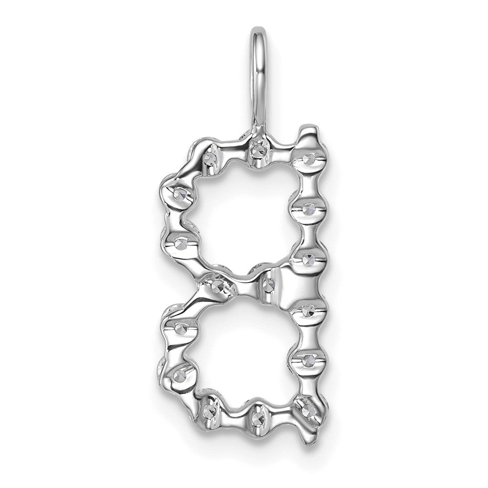 True Origin 14K White Gold 1/2 carat Lab Grown Diamond VS+ F+ Complete Alphabet B Pendant
