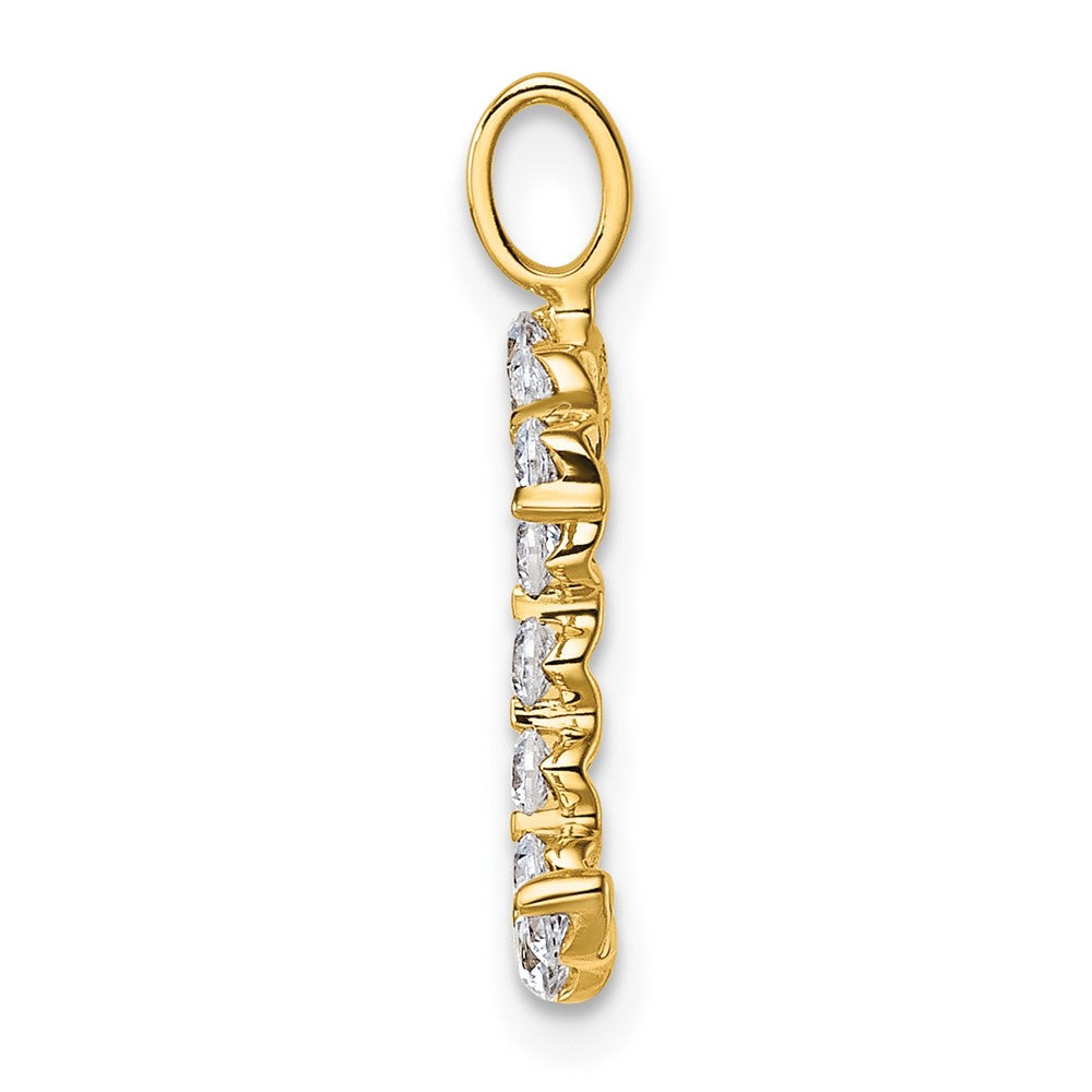 True Origin 14K Yellow Gold 3/8 carat Lab Grown Diamond VS+ F+ Complete Alphabet C Pendant