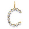 True Origin 14K Yellow Gold 3/8 carat Lab Grown Diamond VS+ F+ Complete Alphabet C Pendant