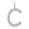 True Origin 14K White Gold 3/8 carat Lab Grown Diamond VS+ F+ Complete Alphabet C Pendant