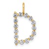 True Origin 14K Yellow Gold 1/2 carat Lab Grown Diamond VS+ F+ Complete Alphabet D Pendant