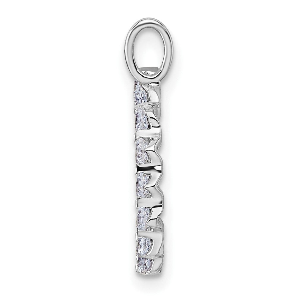 True Origin 14K White Gold 1/2 carat Lab Grown Diamond VS+ F+ Complete Alphabet D Pendant