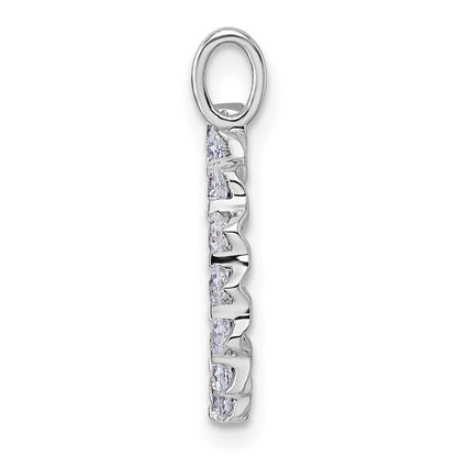 True Origin 14K White Gold 1/2 carat Lab Grown Diamond VS+ F+ Complete Alphabet D Pendant