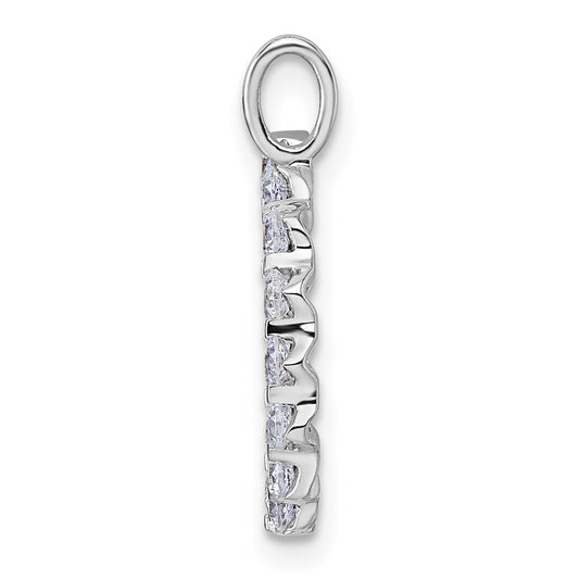 True Origin 14K White Gold 1/2 carat Lab Grown Diamond VS+ F+ Complete Alphabet D Pendant