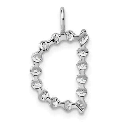 True Origin 14K White Gold 1/2 carat Lab Grown Diamond VS+ F+ Complete Alphabet D Pendant