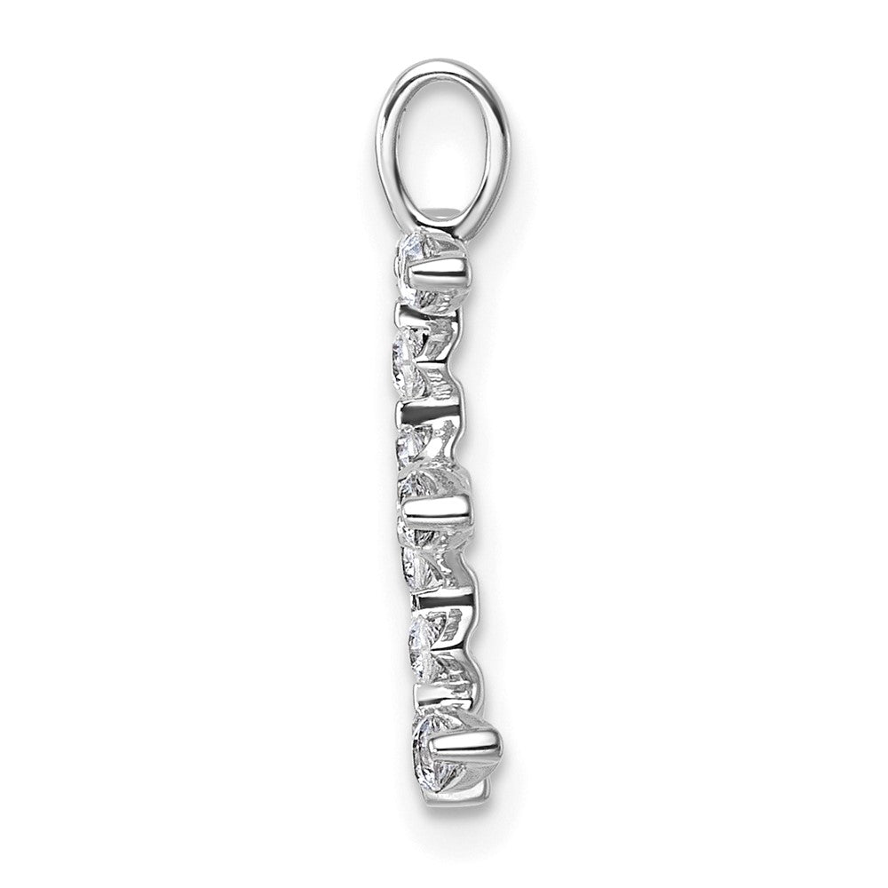 True Origin 14K White Gold 1/2 carat Lab Grown Diamond VS+ F+ Complete Alphabet E Pendant