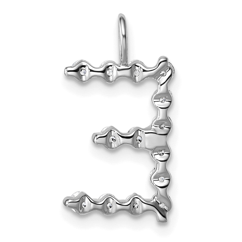 True Origin 14K White Gold 1/2 carat Lab Grown Diamond VS+ F+ Complete Alphabet E Pendant