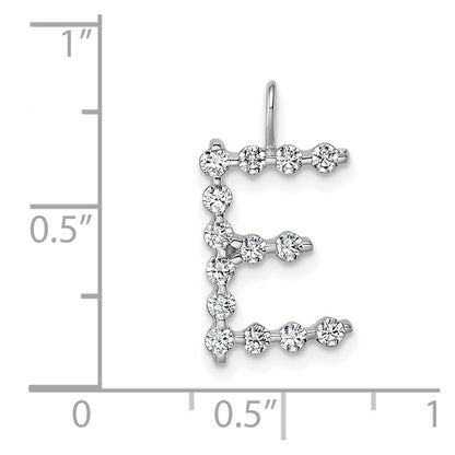True Origin 14K White Gold 1/2 carat Lab Grown Diamond VS+ F+ Complete Alphabet E Pendant