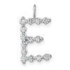 True Origin 14K White Gold 1/2 carat Lab Grown Diamond VS+ F+ Complete Alphabet E Pendant