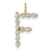 True Origin 14K Yellow Gold 3/8 carat Lab Grown Diamond VS+ F+ Complete Alphabet F Pendant
