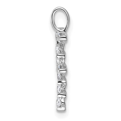 True Origin 14K White Gold 3/8 carat Lab Grown Diamond VS+ F+ Complete Alphabet F Pendant