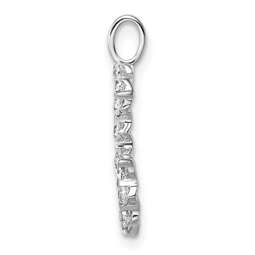 True Origin 14K White Gold 1/2 carat Lab Grown Diamond VS+ F+ Complete Alphabet G Pendant