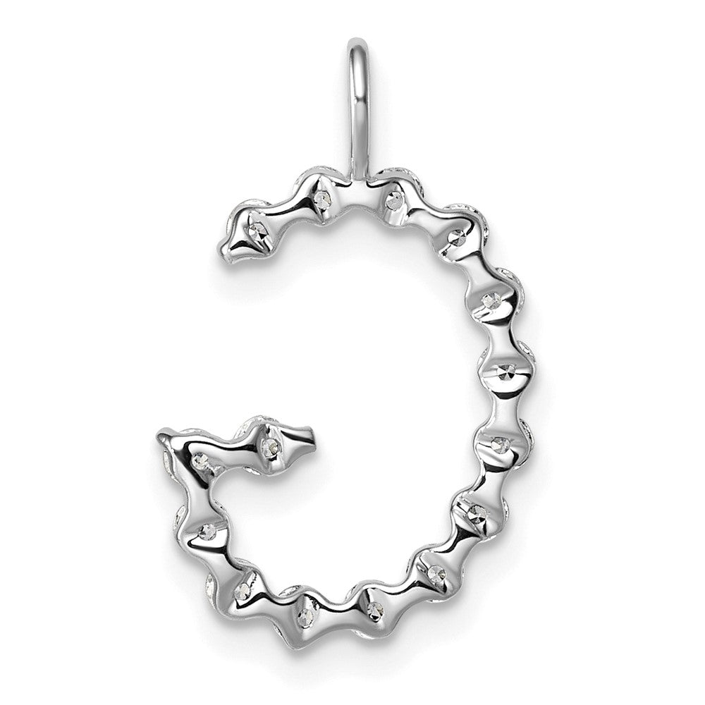 True Origin 14K White Gold 1/2 carat Lab Grown Diamond VS+ F+ Complete Alphabet G Pendant