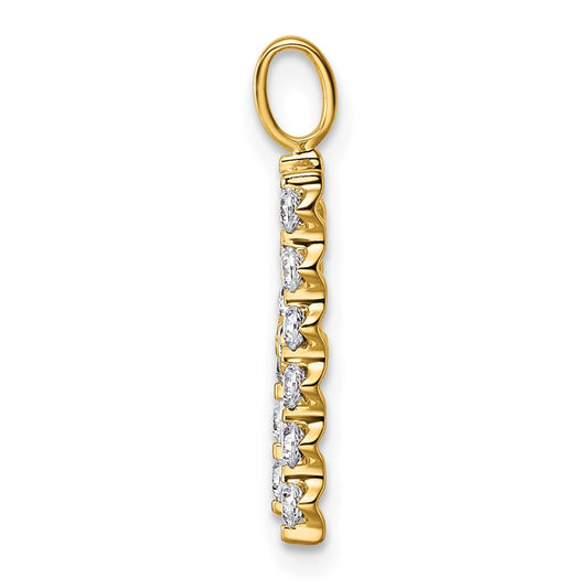 True Origin 14K Yellow Gold 1/2 carat Lab Grown Diamond VS+ F+ Complete Alphabet H Pendant