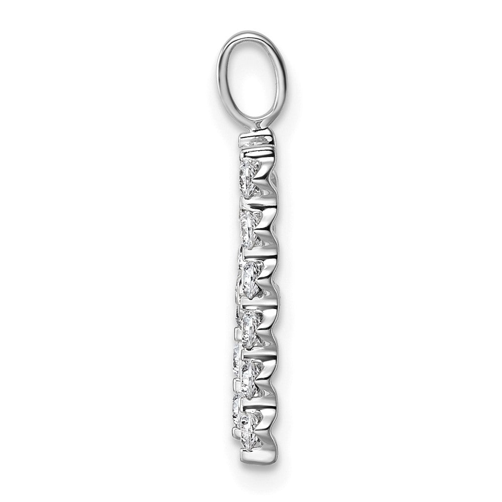True Origin 14K White Gold 1/2 carat Lab Grown Diamond VS+ F+ Complete Alphabet H Pendant