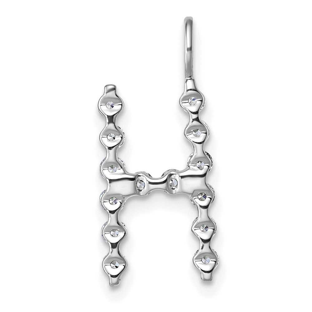 True Origin 14K White Gold 1/2 carat Lab Grown Diamond VS+ F+ Complete Alphabet H Pendant
