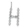True Origin 14K White Gold 1/2 carat Lab Grown Diamond VS+ F+ Complete Alphabet H Pendant