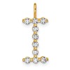 True Origin 14K Yellow Gold 1/3 carat Lab Grown Diamond VS+ F+ Complete Alphabet I Pendant