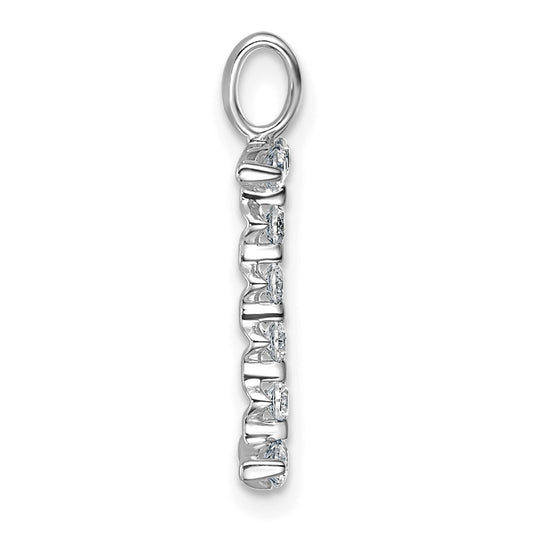 True Origin 14k White Gold 1/3 carat Lab Grown Diamond VS DEF Alphabet I Pendant