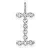 True Origin 14k White Gold 1/3 carat Lab Grown Diamond VS DEF Alphabet I Pendant