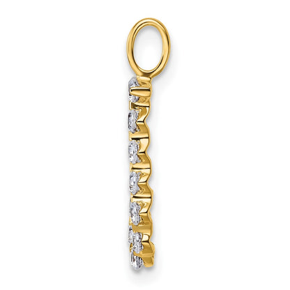 True Origin 14K Yellow Gold 3/8 carat Lab Grown Diamond VS+ F+ Complete Alphabet J Pendant