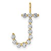 True Origin 14K Yellow Gold 3/8 carat Lab Grown Diamond VS+ F+ Complete Alphabet J Pendant
