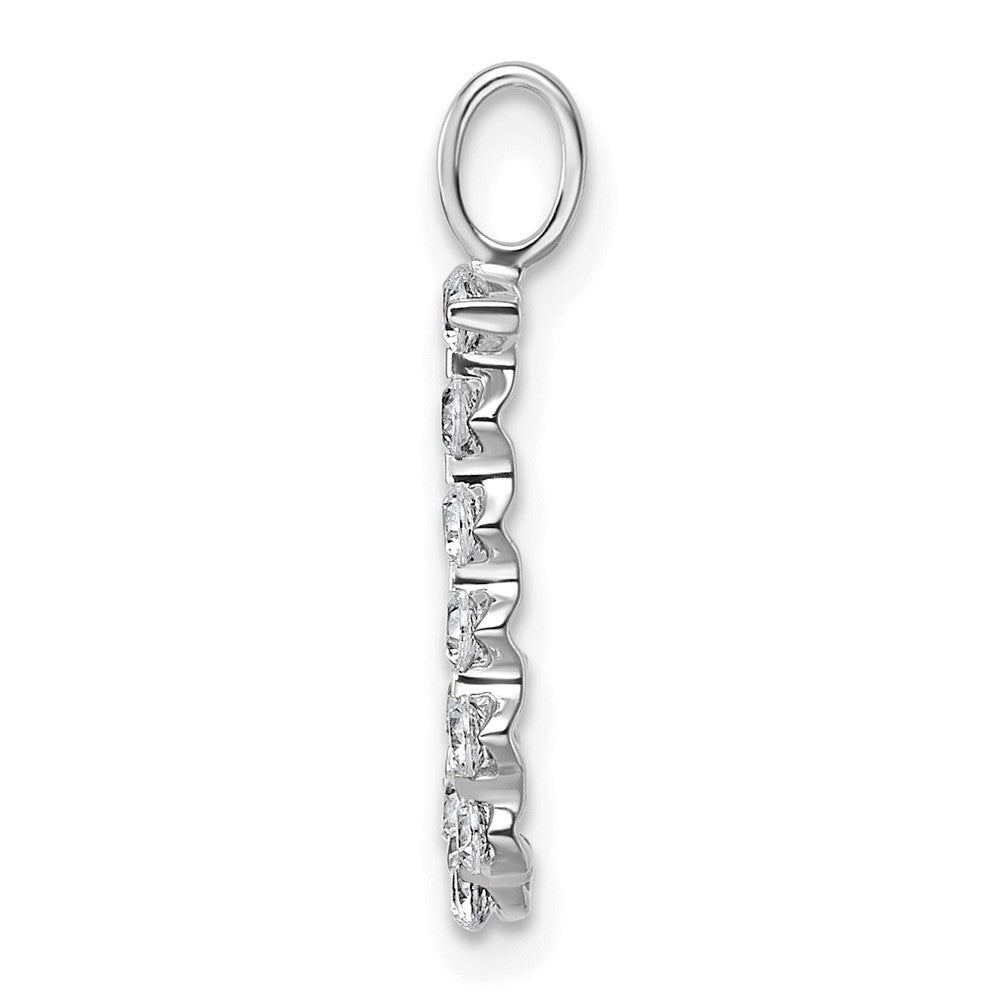 True Origin 14K White Gold 3/8 carat Lab Grown Diamond VS+ F+ Complete Alphabet J Pendant